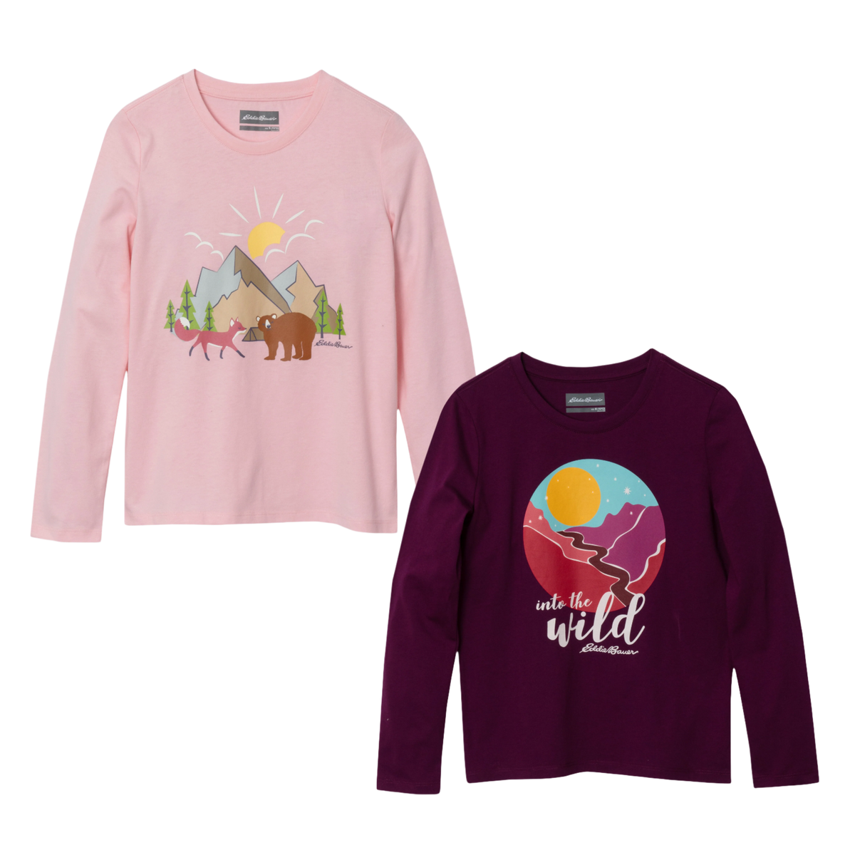 Eddie Bauer Girls Graphic Long-Sleeve T-Shirt - 2 Pack product image