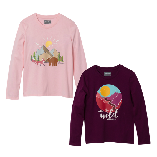 Eddie Bauer Girls Graphic Long-Sleeve T-Shirt - 2 Pack product image