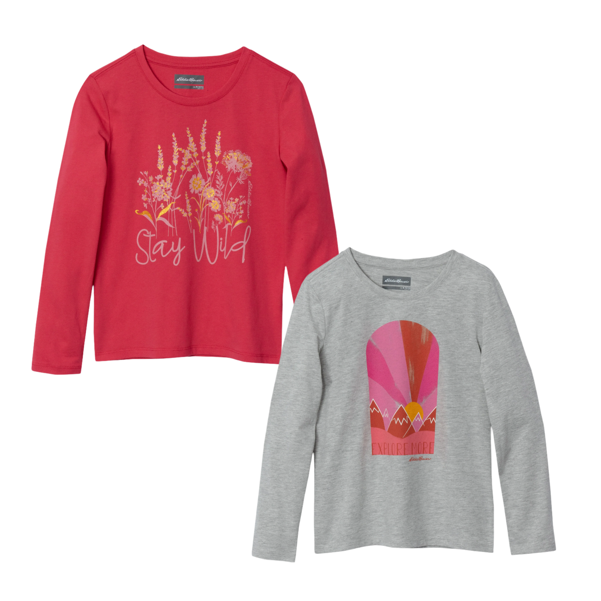 Eddie Bauer Girls Graphic Long-Sleeve T-Shirt - 2 Pack alternate view 2