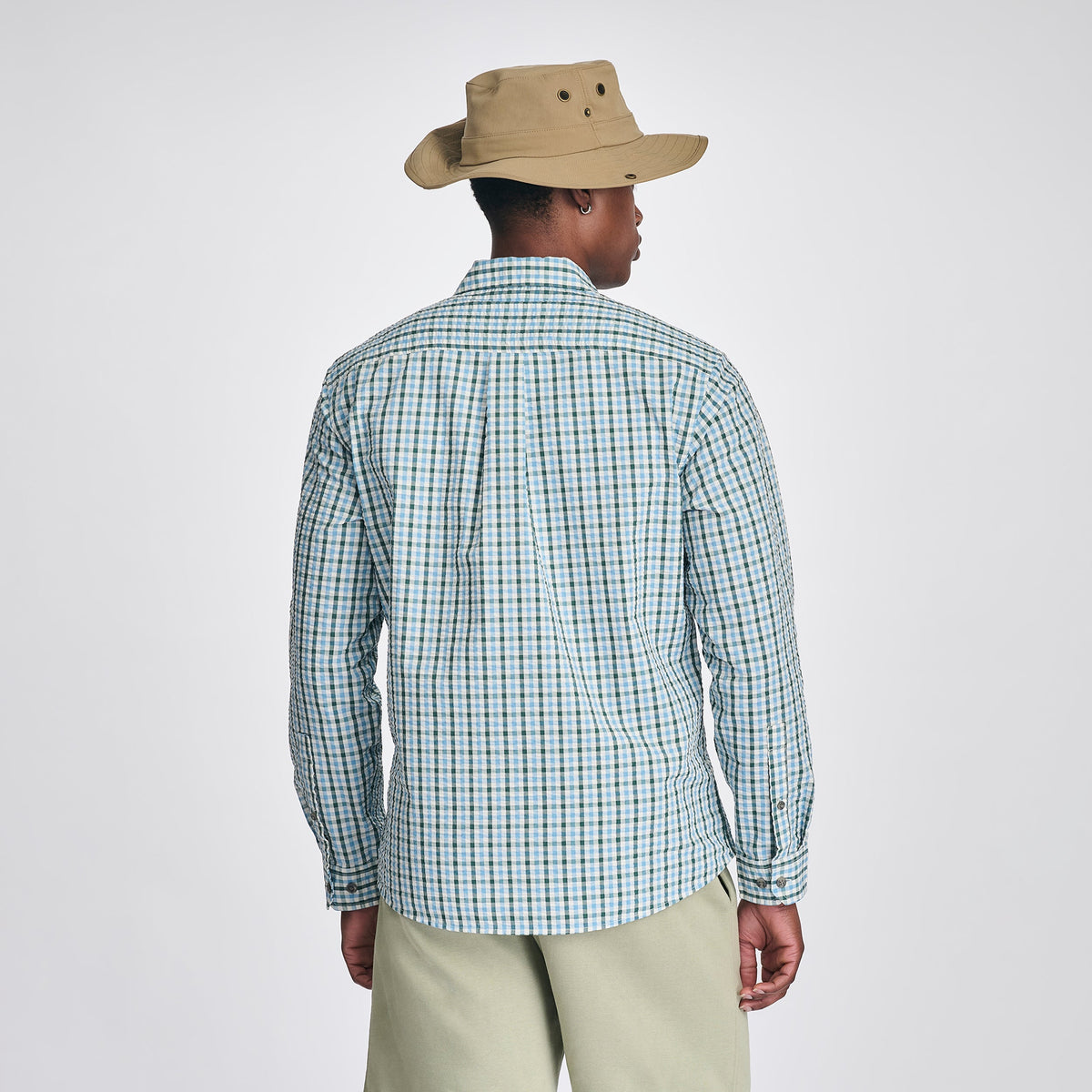 Eddie Bauer Men's Long-Sleeve Pack It 3.0 Seersucker Shirt alternate view 1