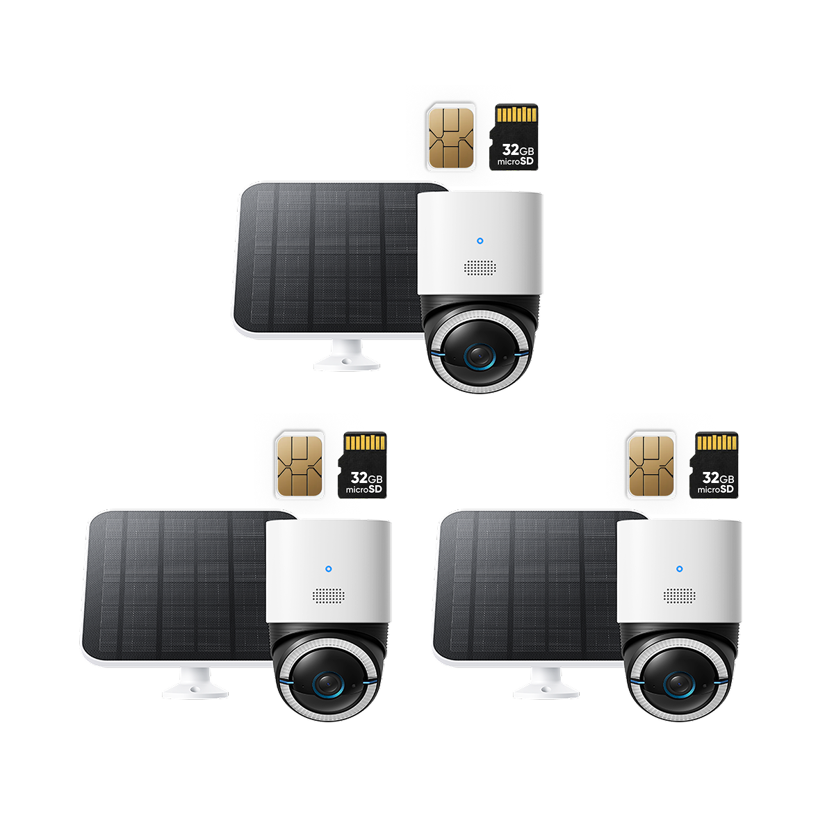 eufy 4G LTE Cam S330 (3-Cam Pack) white