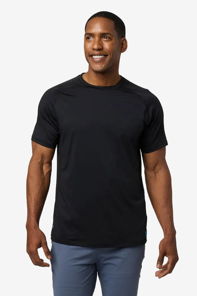 Men's Cooling Short Sleeve Crew - Black by Fieldsheer