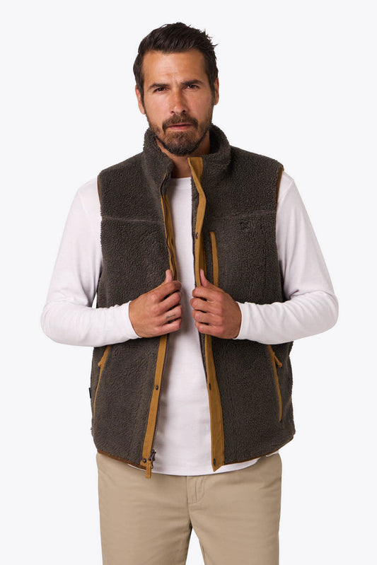 Ranch High-Pile Vest Men's - Charcoal by Fieldsheer