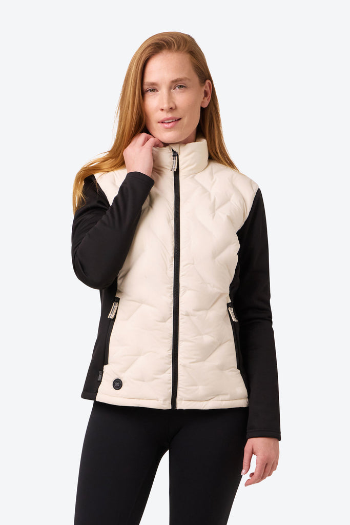 Aria Hybrid Jacket Women's - Cream/Black by Fieldsheer