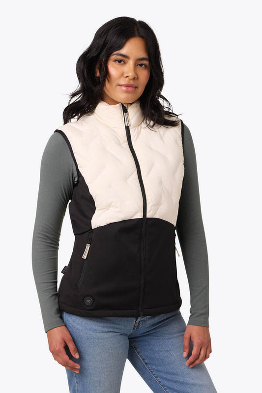 Aria Hybrid Vest Women's - Cream/Black by Fieldsheer