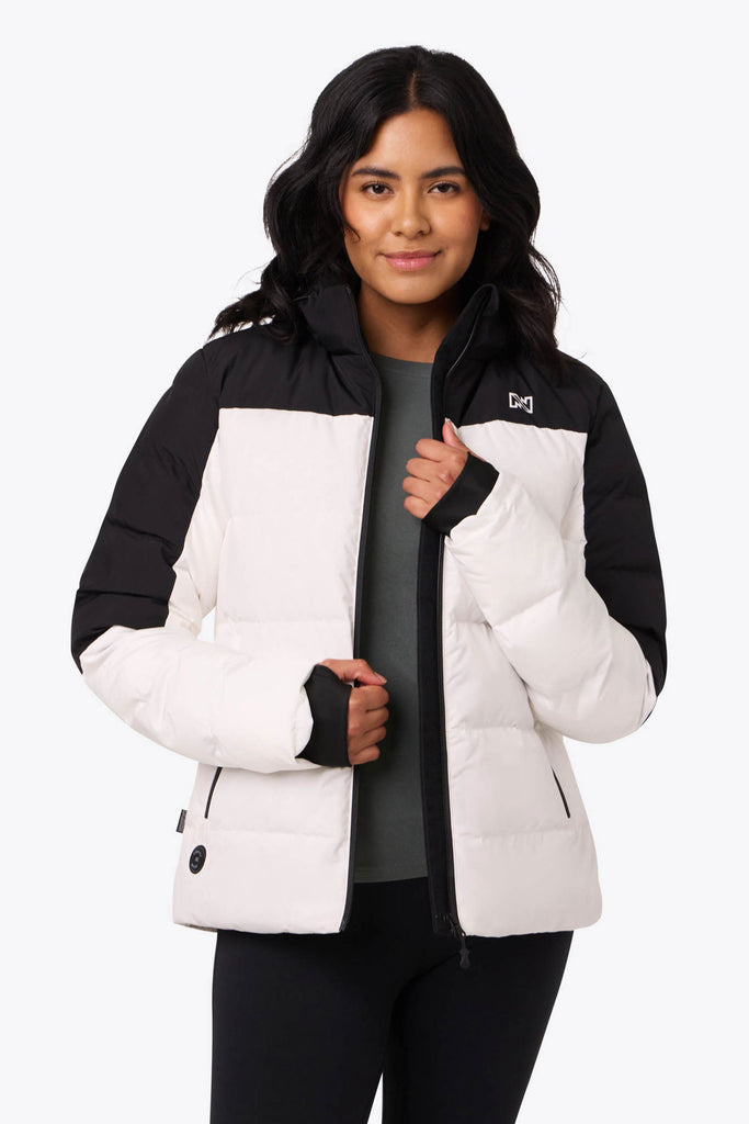 Crest 2.0 Down Jacket Women's - Cream/Black by Fieldsheer