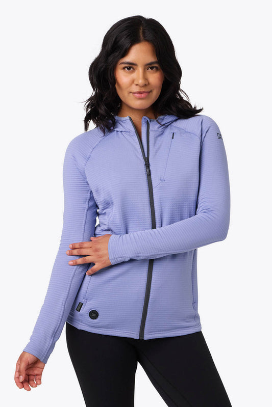Element Mid-Layer Full Zip Hoodie Women's - Periwinkle by Fieldsheer