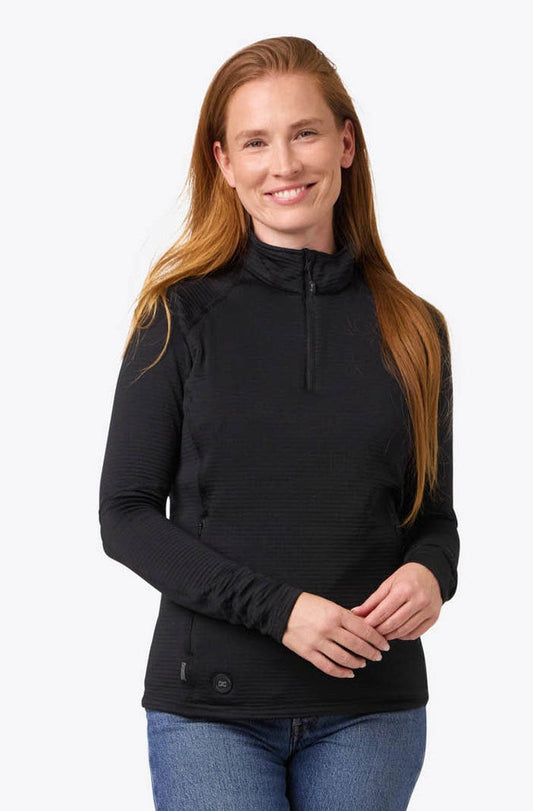 Element Mid-Layer 1/4 Zip LS Shirt Women's - Black by Fieldsheer