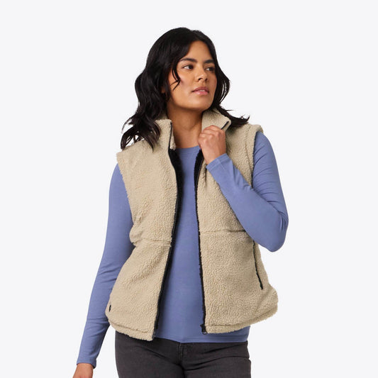 Upland High-Pile Vest Women's - Coffee by Fieldsheer