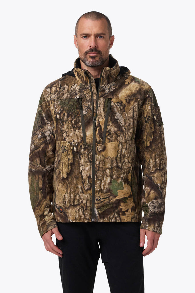 APX Heated Fleece Camo Jacket Men's - APX Realtree by Fieldsheer