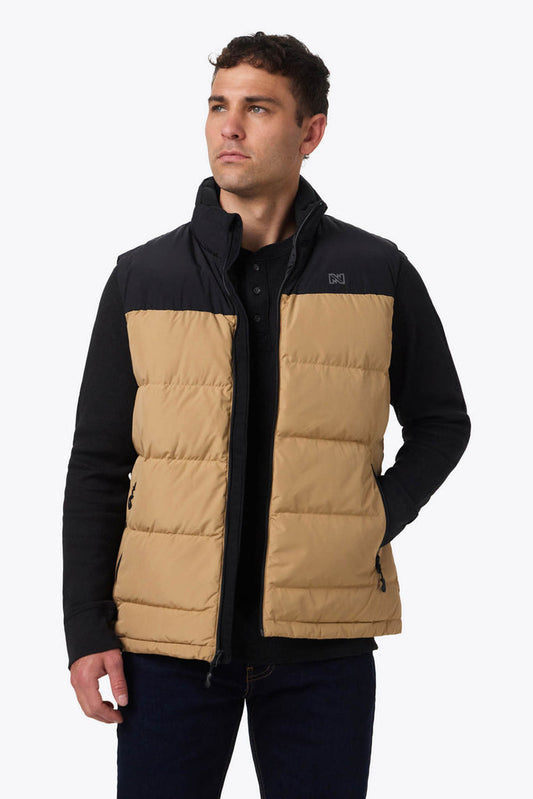 Crest 2.0 Down Vest Men's - Tan/Black by Fieldsheer