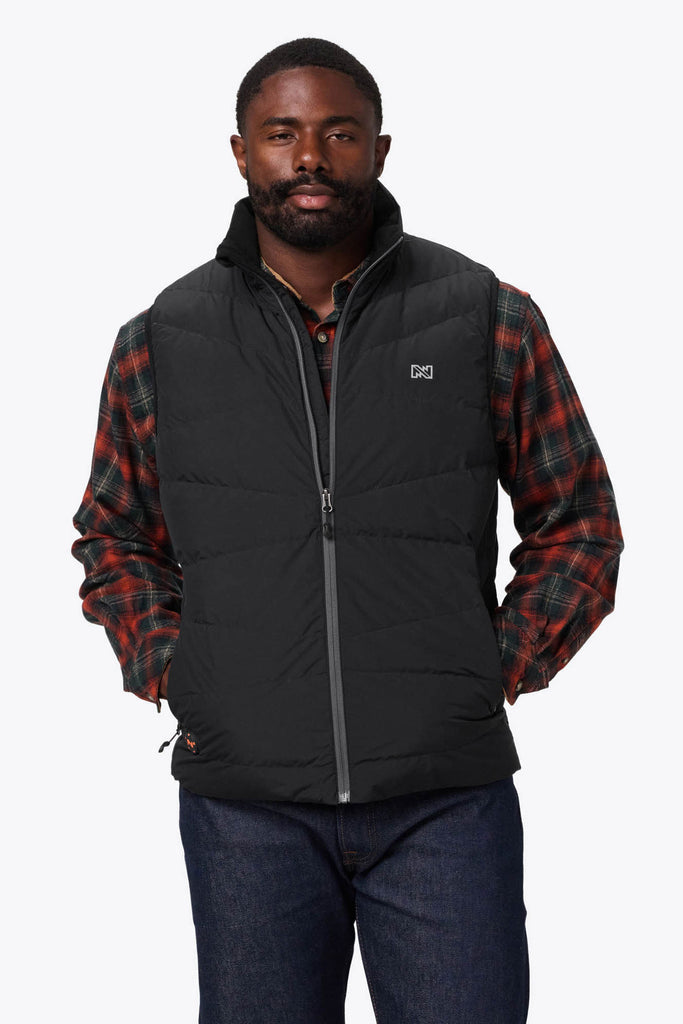 Crest Heated Down Vest Men's - Black by Fieldsheer