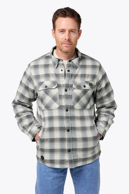 Heated Flannel Jacket Men's - Grey by Fieldsheer