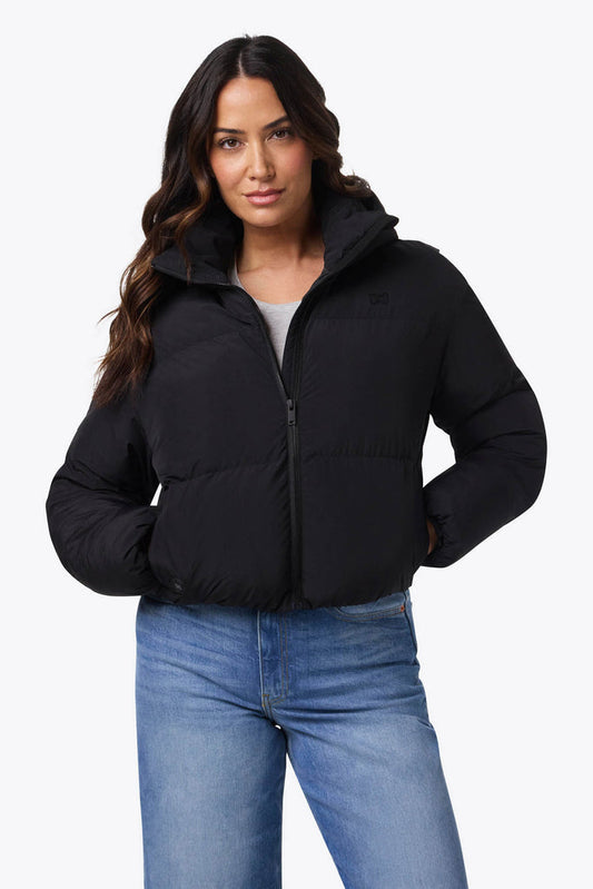 Cloud IX Crop Puffer Heated Jacket Women's - Black by Fieldsheer