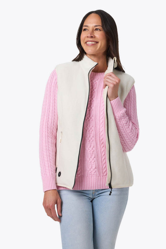 Trek 2.0 Fleece Vest Women's - Cream by Fieldsheer