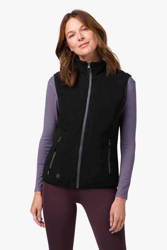 Trek Heated Fleece Vest Women's - Black by Fieldsheer