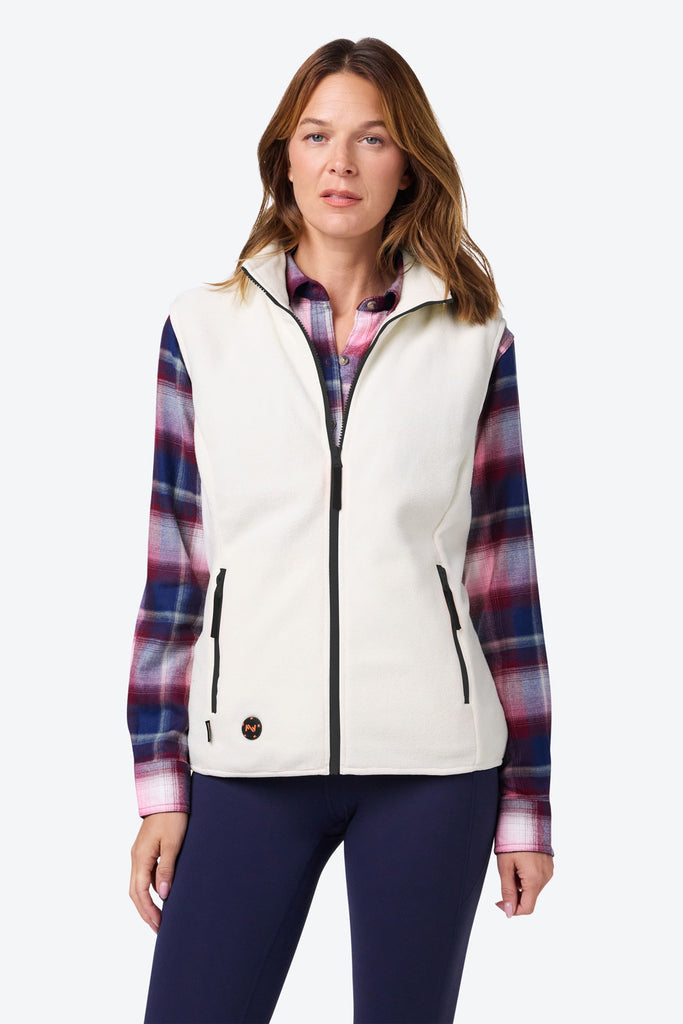 Trek Heated Vest Women's - Cream by Fieldsheer