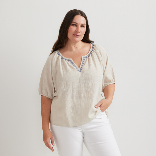 Eddie Bauer Women's Embroidered Trim Shirt alternate view 1