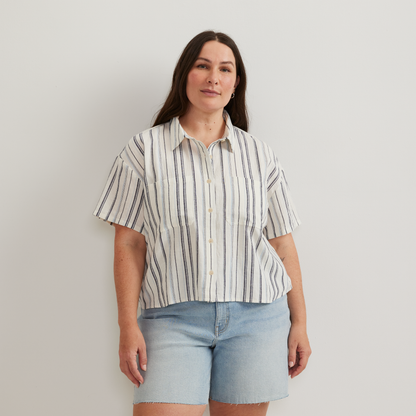 Eddie Bauer Women's Destination Utility Shirt - Crinkle Stripe alternate view 1