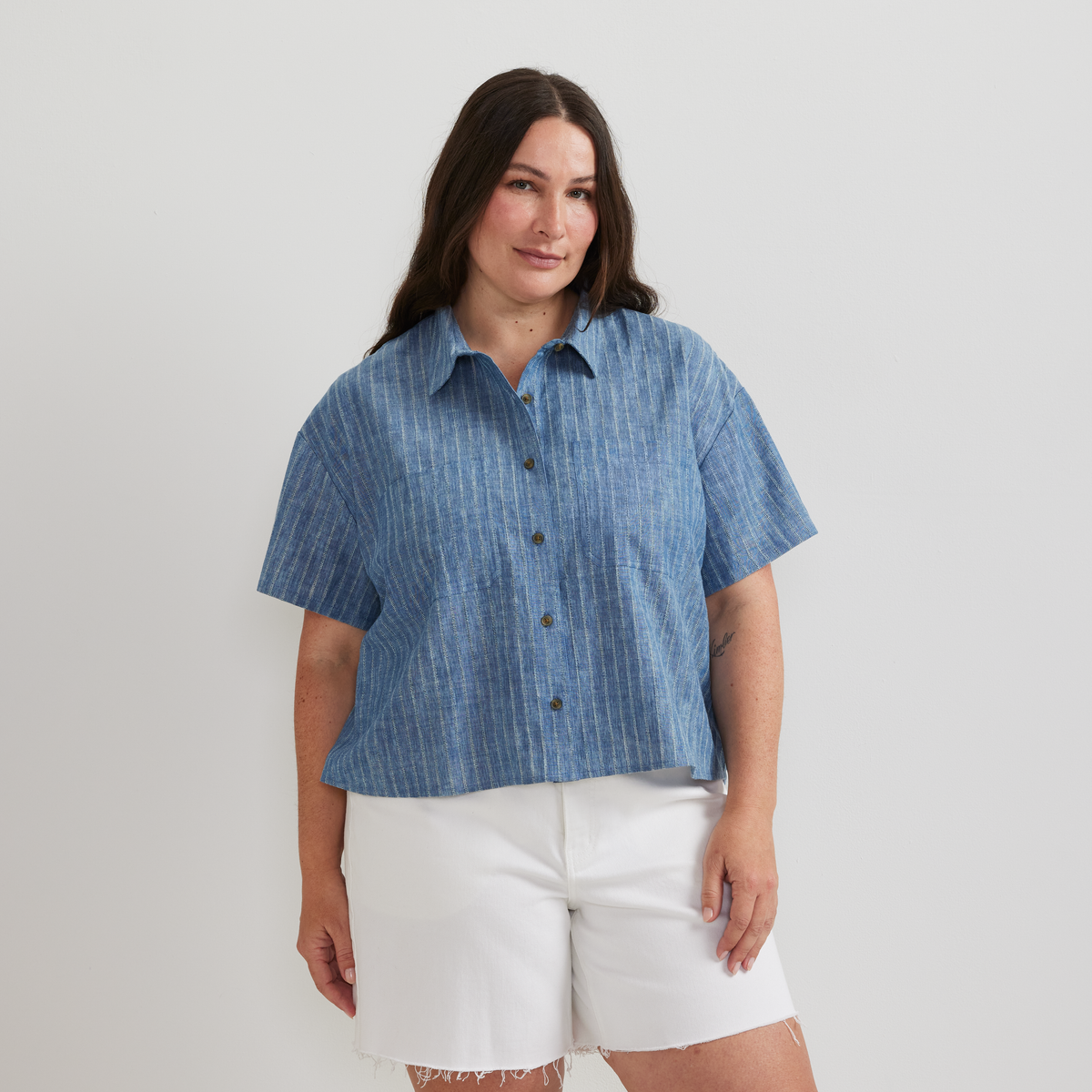 Eddie Bauer Women's Destination Utility Shirt - Stripe alternate view 2
