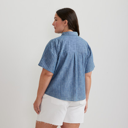 Eddie Bauer Women's Destination Utility Shirt - Stripe alternate view 3