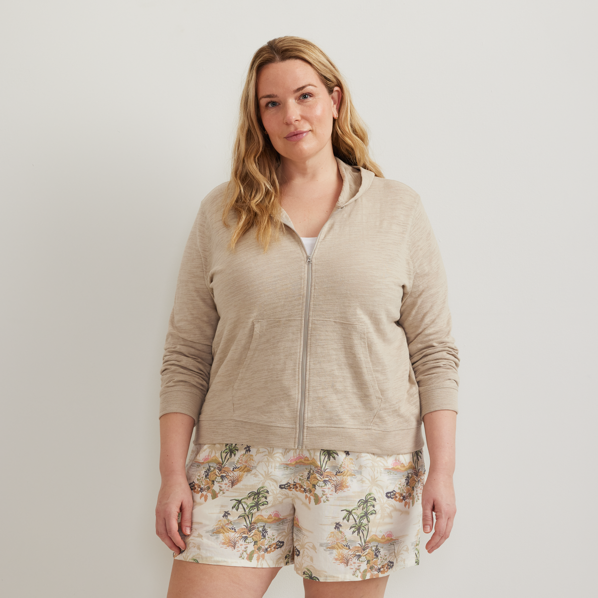 Eddie Bauer Women's Waverly Cotton Slub Full-Zip Sweatshirt alternate view 5