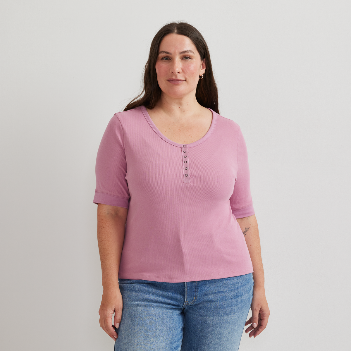 Eddie Bauer Women's Softline Short-Sleeve Ribbed Henley alternate view 2
