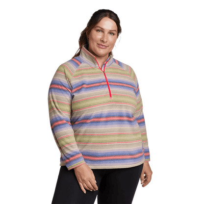 Eddie Bauer Women's Quest Fleece 1/4-Zip Pullover - Printed alternate view 4