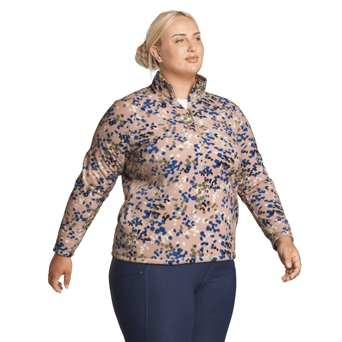 Eddie Bauer Women's Quest Fleece 1/4-Zip Pullover - Printed alternate view 3