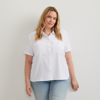 Eddie Bauer Women's Mountain 3.0 Short-Sleeve Shirt - Solid alternate view 3
