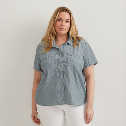 Eddie Bauer Women's Mountain 3.0 Short-Sleeve Shirt - Print alternate view 2