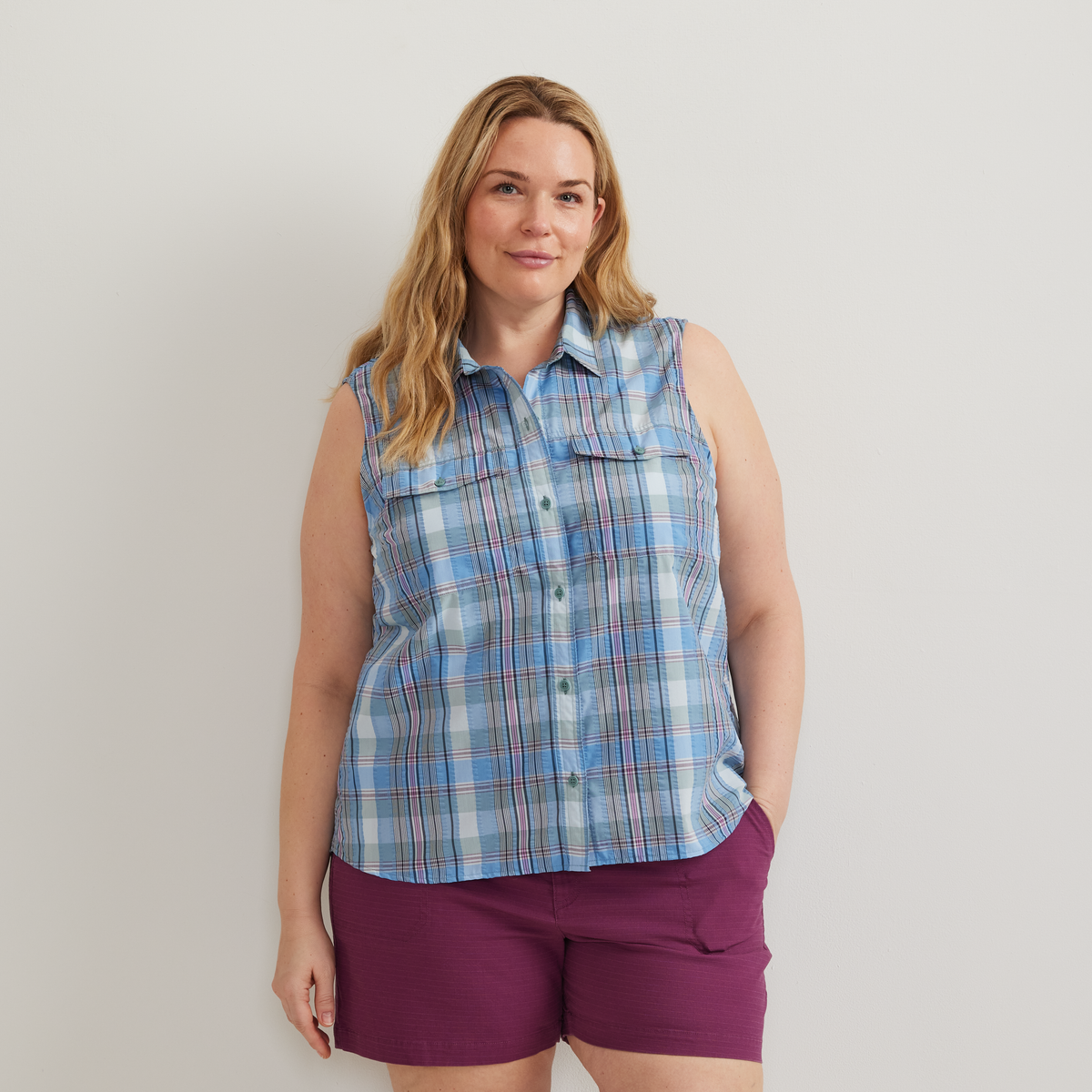 Eddie Bauer Women's Mountain 3.0 Sleeveless Shirt - Print alternate view 2