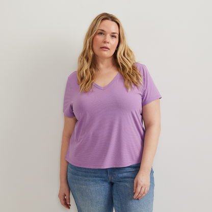 Eddie Bauer Women's Trek Light Hike Short-Sleeve V-Neck T-Shirt alternate view 5