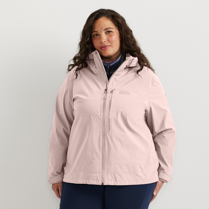 Eddie Bauer Women's Cloud Cap 3L Waterproof Stretch Hooded Rain Jacket alternate view 4