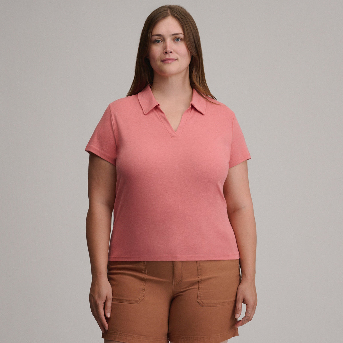 Eddie Bauer Women's Everyday Short Sleeve Collared Split Neck alternate view 4