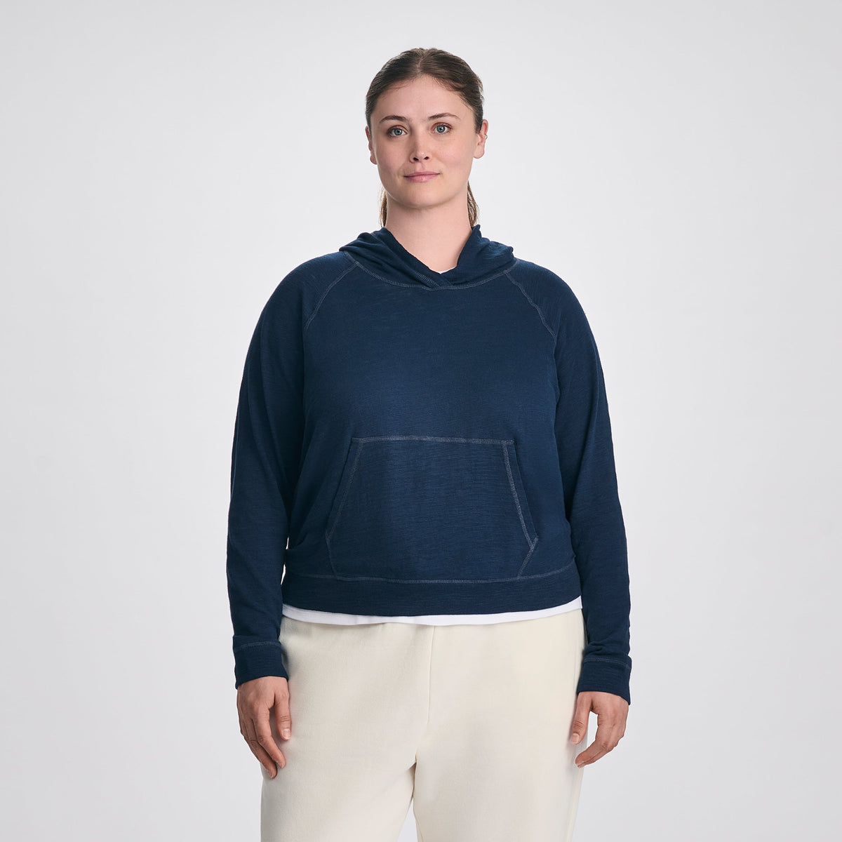 Eddie Bauer Women's Waverly Cotton Slub Hoodie alternate view 3