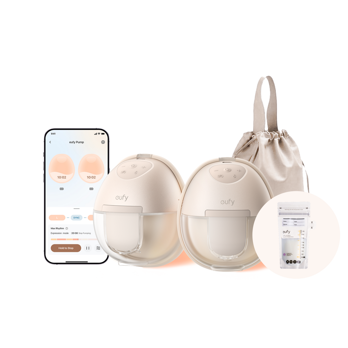 eufy Breast Pump S1 & Milk Bags(120 Pieces) eufy Breast Pump S1 & Milk Bags