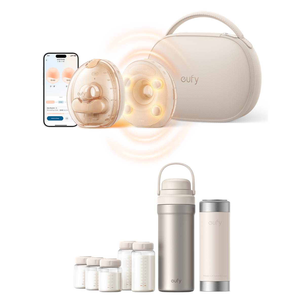 eufy Wearable Breast Pump S2 Pro & Portable Milk Cooler E10 eufy Wearable Breast Pump S2 Pro & Portable Milk Cooler E10