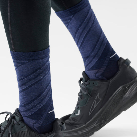 Altra Run Zero Cushion Pattern Crew Socks - Deep Navy - image 2