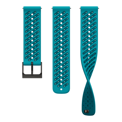 Suunto 22mm Athletic 8 Silicone Strap Wave Blue S+M