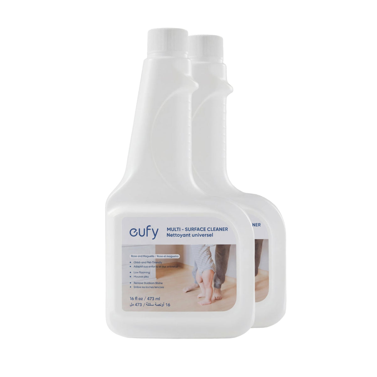 eufy RoboVac Hard Floor Cleaning Solution (2 Bottles), Compatible with X10 Pro Omni, C20 Omni, X8 Pro, X8 Pro SES, X9 Pro, G10 Hybrid