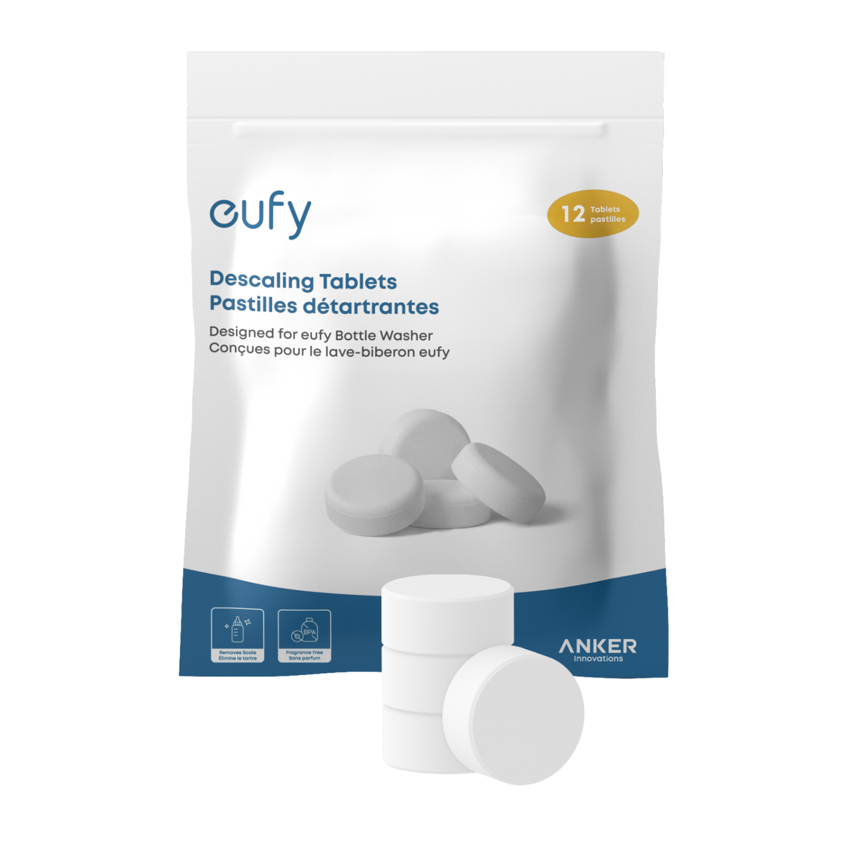 eufy Descaling Tablets for Baby Bottle Washer (12 Count) 12 Count