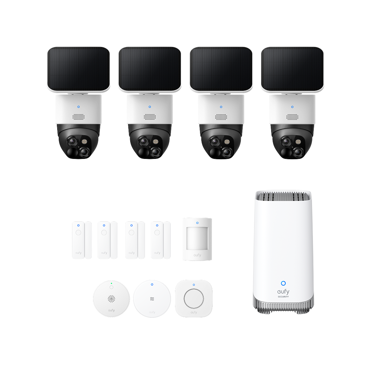 eufy SoloCam S340 (4-Cam Kit) with Alarm System + HomeBase™ S380