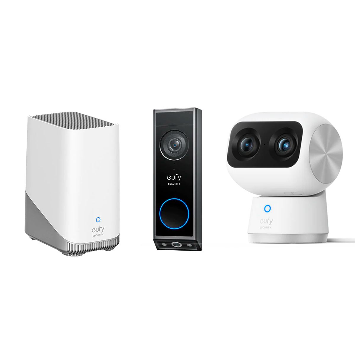 Indoor Cam S350 + Video Doorbell E340 + eufy Homebase™ 3 BUNDLE