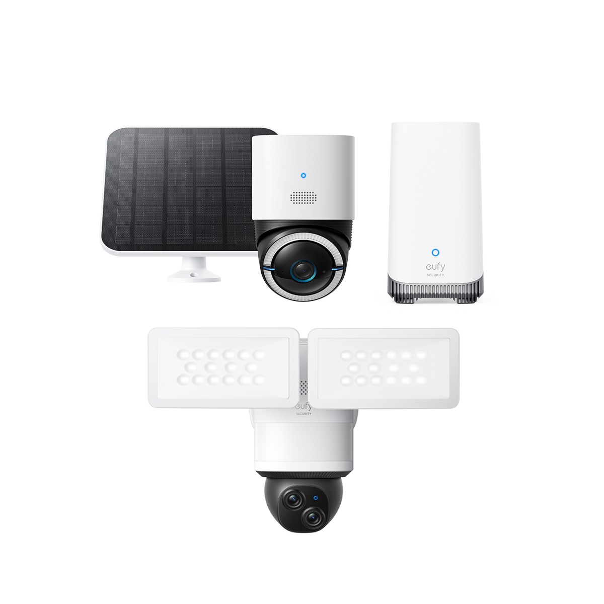 eufy 4G LTE Cam S330 + Floodlight Camera E340 + HomeBase™ S380 white
