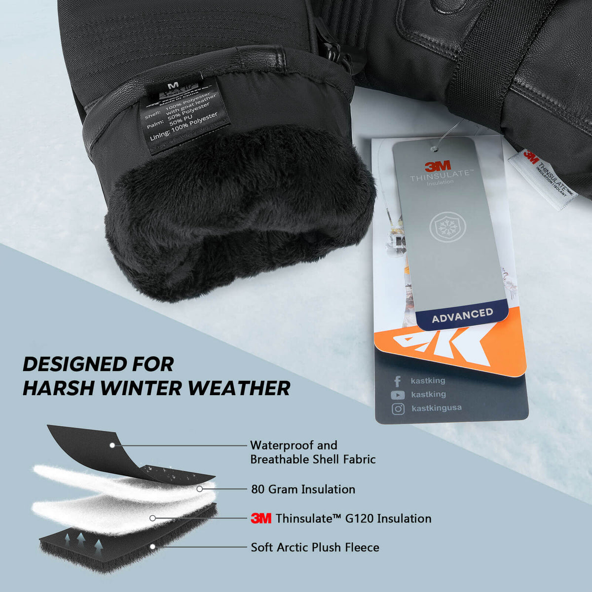 KastKing ThermoGrip Mittens Gloves product image 4