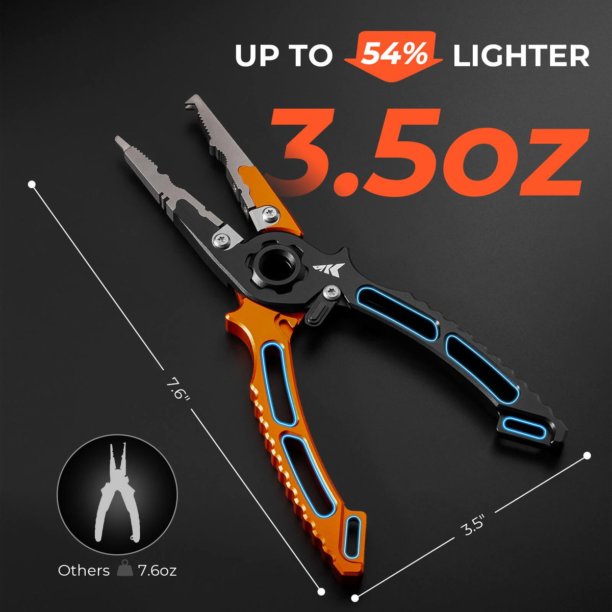 KastKing Ti-Forge Titanium Dual-Tip Jaw Pliers product image 6