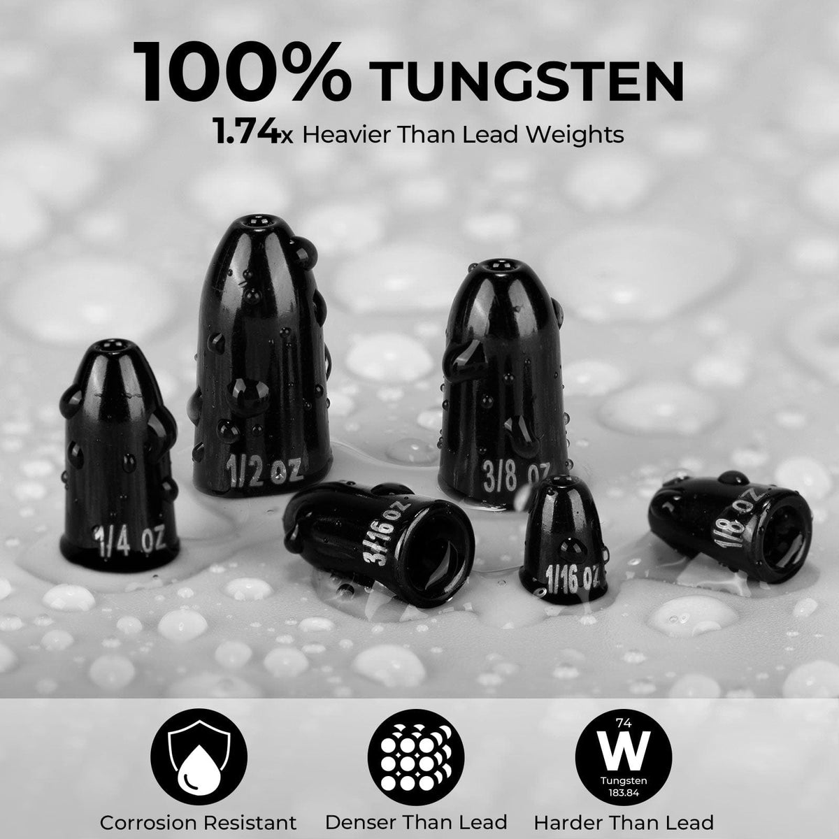 MadBite Tungsten Fishing Worm Weights product image 3