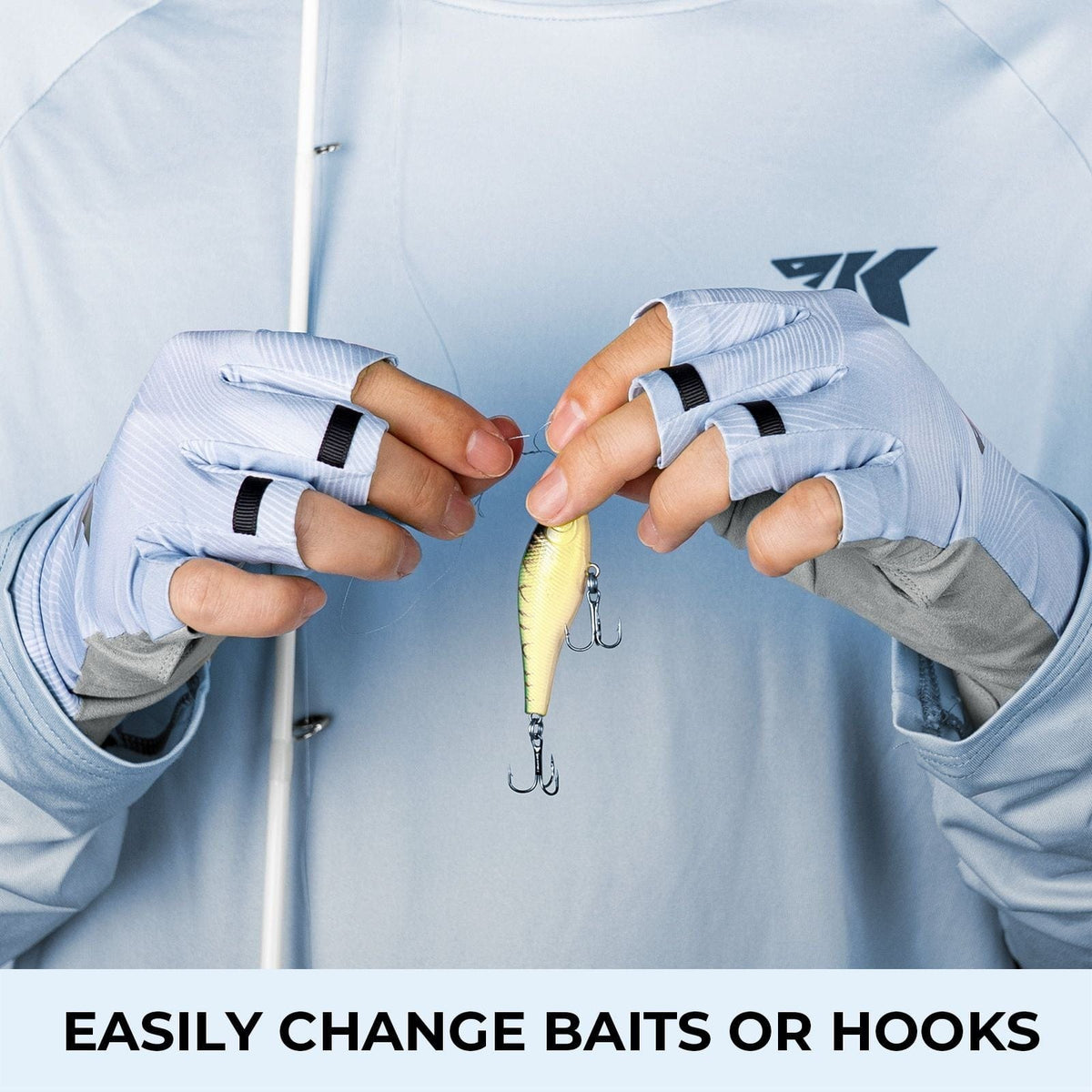 KastKing Ultimate Angler Fingerless SPF Sun Gloves product image 6