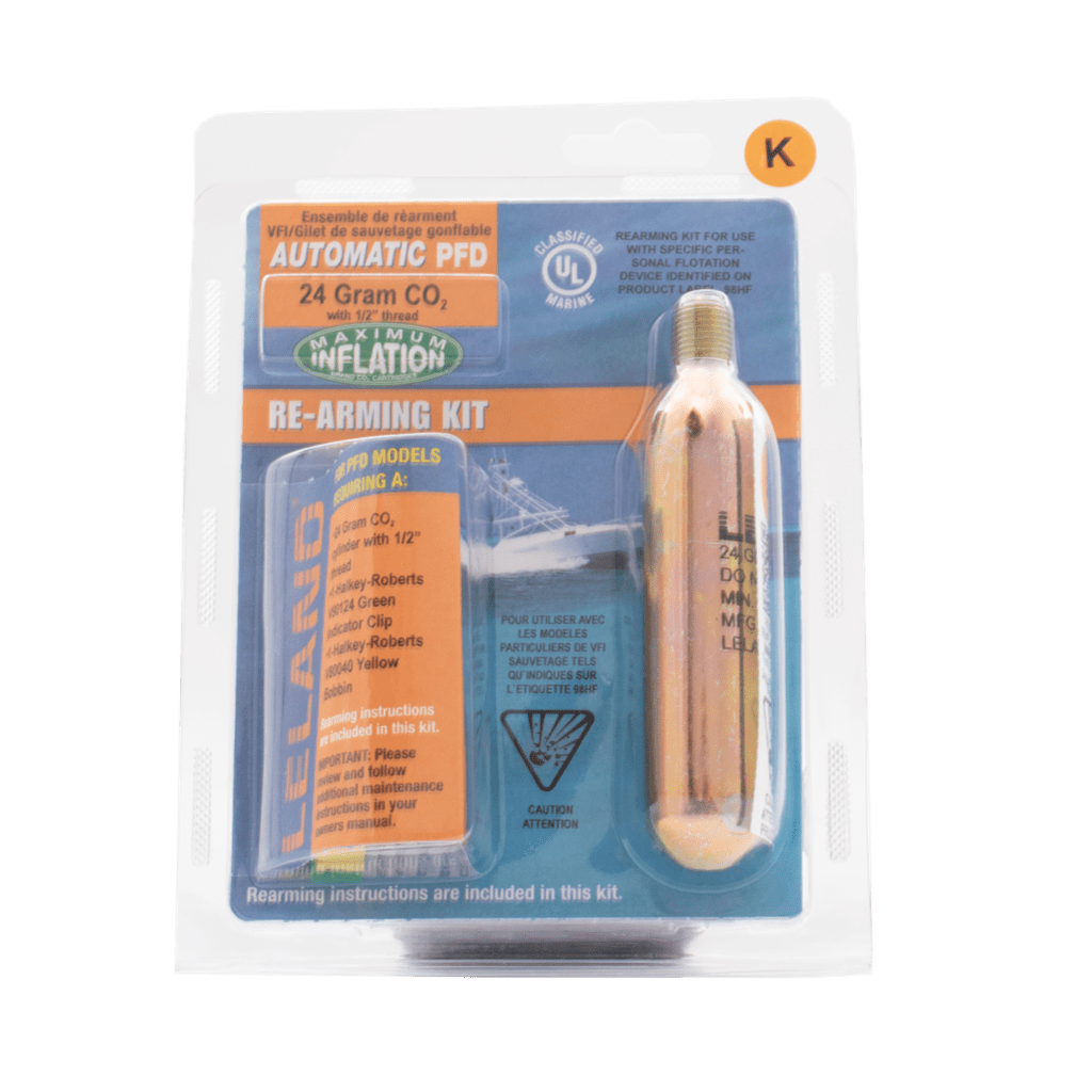 Automatic PFD Vest Rearming Kit 24g by Leland, available through BOTE